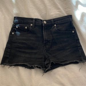Black denim gap jean shorts